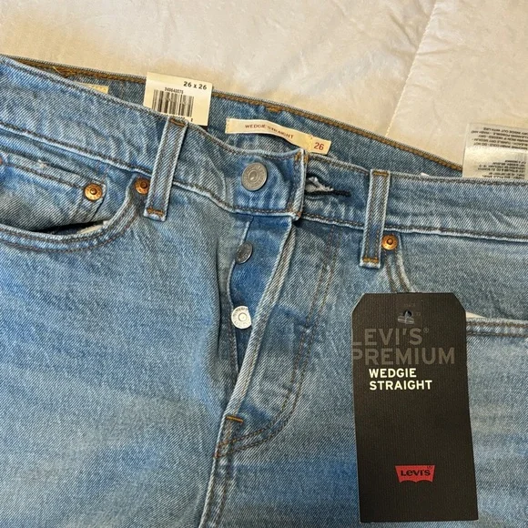 Levi's Premium Wedgie Straight Blue Jeans